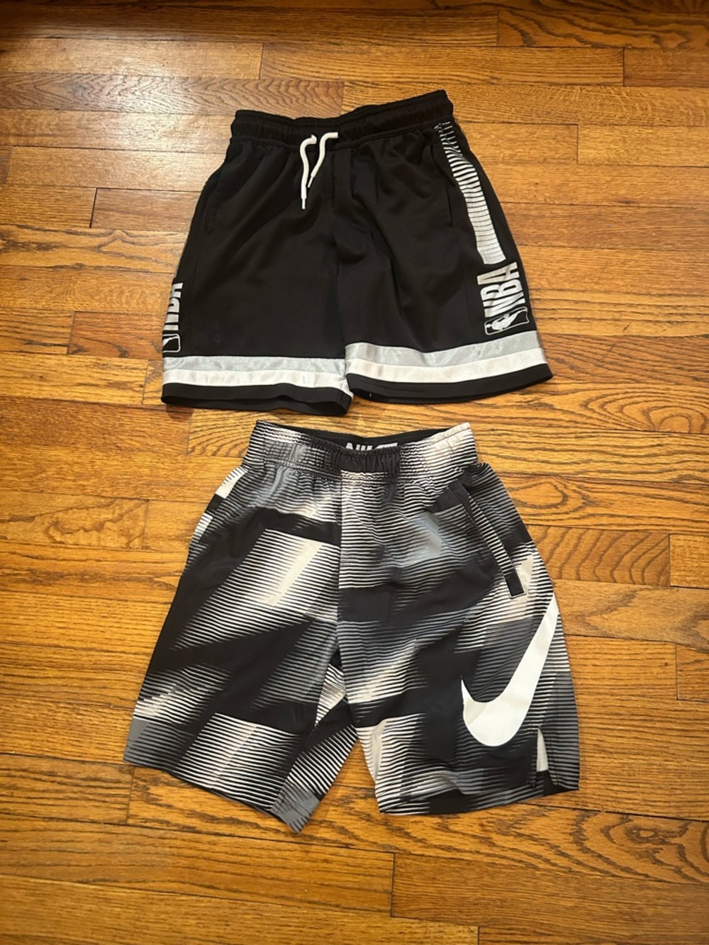 Nike Black & White Boys' Athletic Shorts Duo